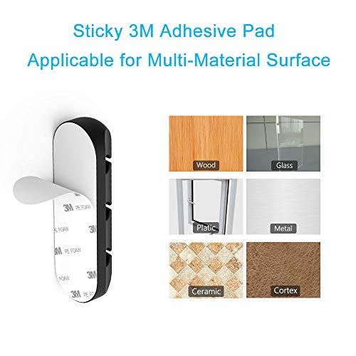 Cord Organizer, Cable Clips Cord Holder, Cable Management USB Cable Power Wire Cord Clips, 2 Packs Cable Organizers for Car Home and Office (5, 3 Slots) - Image 7