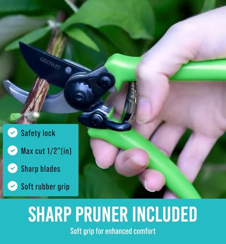 GROWIT Heavy Duty Gardening Tools - 22-Piece Gardening Gifts for Women, Men, Mom, Dad - Durable, Ergonomic Garden Tools Set - Image 7