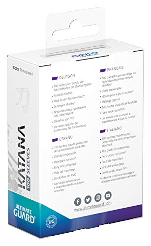 Ultimate Guard Katana Card Sleeves: 100 Standard Size TCG Sleeves, 66 x 91mm, Clear Back, Tournament Quality, No PVC & Acid-Free, High Clarity - Image 7