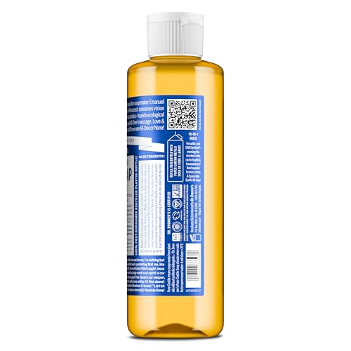Dr. Bronner's Pure-Castile Magic Liquid Soap (Peppermint, 8 Ounce)- Made with Organic Oils, 18-in1 Uses: Face, Hair, Hand & Body Soap, Laundry, Pets- Concentrated, Vegan, Non-GMO - Image 5