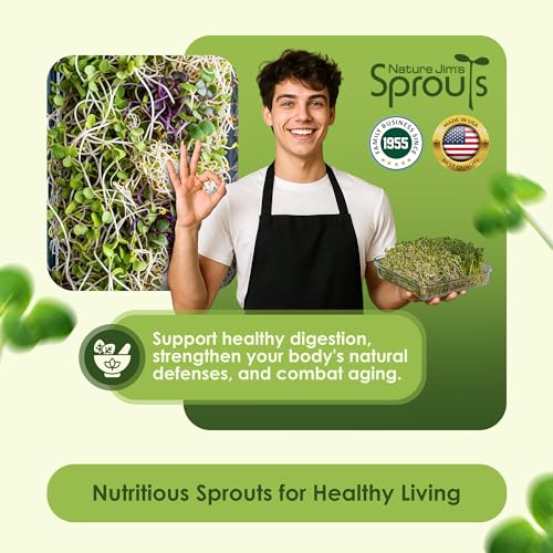 Nature Jims Sprouts Organic Salad Mix – Non-GMO Microgreen Seeds for Growing – Healthy Broccoli, Alfalfa, Radish & Clover Sprouting Variety Blend – Microgreens & Sprouts Seeds for Home Gardening – 1lb - Image 8