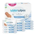 WaterWipes Sensitive+ Newborn & Baby Wipes, 3-In-1 Cleans, Cares, Protects, 99.9% Water, Unscented & Hypoallergenic, 720 Count (12 Packs)
