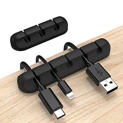 Cord Organizer, Cable Clips Cord Holder, Cable Management USB Cable Power Wire Cord Clips, 2 Packs Cable Organizers for Car Home and Office (5, 3 Slots) - Image 3