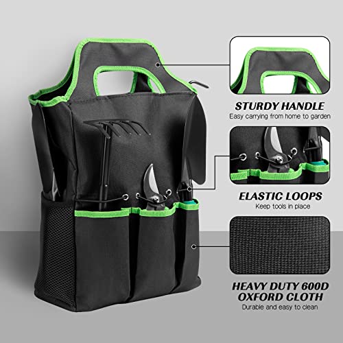 9 PCS Garden Tool Set Kids Gardening Tool Kit for Digging, Planting and Pruning, Gardening Hand Tools with Storage Bag, Ideal Garden Gifts for Men, Women and Any Gardener - Image 7