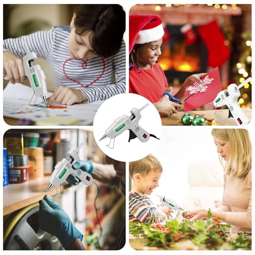 Mini Hot Glue Gun Kit with 30 Glue Sticks - Fast Preheating Hot Melt Gun, High Temp for School Crafts DIY Arts and Quick Home Repairs(White) - Image 8