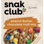 Snak Club Trail Mix, Sweet & Salty Snacks with Roasted Salted Peanuts, M&M'S Peanut Butter Chocolate Candies, Butter Toffee Peanuts & Pretzels, Perfect Snack Mix, 6 oz Resealable Bag (1 Count)