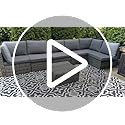 7-Piece Modular Patio Furniture Set, Wicker Outdoor Sectional Sofa with Cushions and Coffee Table, All Weather Patio Conversation Sets for Porch Balcony Backyard, Beige - Image 9