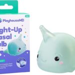 Booger Buddy Nasal Bulb, Narwhal - with LED Light for Babies & Toddlers – BPA-Free Snot Remover for Infant Stuffy Nose and Congestion Relief – Easy to Clean Design