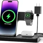 Wireless Charger iPhone Charging Station: 3 in 1 Charger Stand Multiple Devices for Apple - iPhone 17 16e 16 15 14 Pro Max 13 12 11 - Watch 10 9 8 7 6 5 4 3 2 SE and Ultra Series - Airpods 4 3 Pro