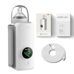 Fast Heating Portable Bottle Warmer,Travel-Easy,18W Fast Charging,6-Speed Temperature Control,Locked-in Nutrition,360 Degree Wrap Even Warming,Ensuring Baby Needs