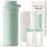 Xaproo 22oz Breast Milk Cooler Bottle, Portable Milk Cooler for Breastmilk with 360° Total Cooling for 24 Hours, Breastmilk Chiller with 2pcs Baby Bottles, Breastfeeding Essentials for Baby, BPA-Free