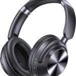 TAGRY Hybrid Active Noise Cancelling Headphones 100H Playtime Wireless Bluetooth Over Ear Headphone with Fast Charging Hi-Res Audio Comfort Earcups Headsets for Home Travel Office Phone PC Black