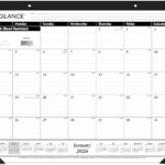 AT-A-GLANCE 2026 Desk Calendar, Monthly, Desk Pad, 21-3/4" x 17", Large, Ruled Blocks (SK240026)
