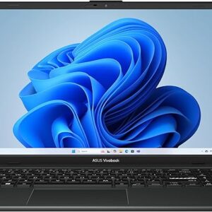 ASUS Vivobook Go 15.6” FHD Slim Laptop, AMD Ryzen 3 7320U Quad Core Processor, 8GB DDR5 RAM, 256GB SSD, Windows 11 Home, Fast Charging, Webcam Shield, Military Grade Durability, Black, E1504FA-AB34