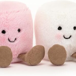 Jellycat Amuseables Pink and White Marshmallows Stuffed Toy, 3.5 inches | Food Plush | Fun Gift Idea