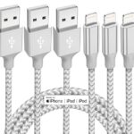 iPhone Charger 3 Pack 10 ft Apple MFi Certified Lightning Nylon Braided Cable Fast Charging Cord Compatible with iPhone 13 12 11 Pro Max XR XS X 8 7 6 Plus SE iPad and More