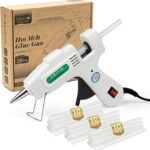 Mini Hot Glue Gun Kit with 30 Glue Sticks - Fast Preheating Hot Melt Gun, High Temp for School Crafts DIY Arts and Quick Home Repairs(White)