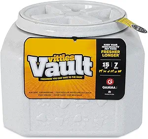 Gamma2 Vittles Vault Dog Food Storage Container with Airtight Lid, holds up to 10-15 Pounds of Dry Pet Food, Cat Kibble and Bird Feed, BPA Free, Made in USA