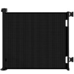 Retractable Baby Gate for Stairs & Doorways, 55" Wide x 33.6" Tall Easy Installation Mesh Dog Gate for Indoor & Outdoor Use,Pet and Dog Safety Gate for Hallways(Black)