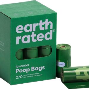 Earth Rated Poop Bags for Dogs, Guaranteed Leak Proof and Extra Thick Waste Bag Refill Rolls, Lavender Scented, 270 Bags