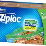 Ziploc Sandwich and Snack Bags with EasyGuide Texture, Plastic Storage Bags with Grip 'n Seal Technology, 105 Bags Total