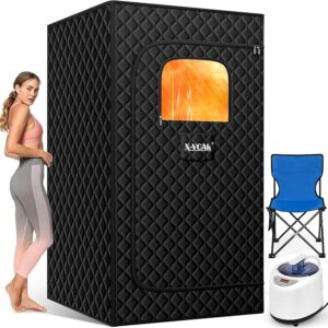 Upgraded Sauna Box for Relaxation, Detoxification, Portable Steam Sauna for Home with Steamer, 9 Levels, 2.6’ x 2.6’ x 5.9’
