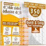 Double Sided Tape Adhesive Dots Stickers 280, 350, 450, 550 or 700 Pack Removable Putty No Trace Clear Sticky Tac Blue Sticky Tack Balloon Tassels Picture Hanging Strips (350 Sticky Dots)