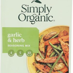 Simply Organic Garlic & Herb Vegetable Seasoning Mix, Certified Organic, Vegan | 0.71 oz