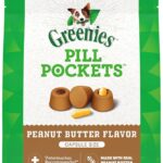 Greenies Pill Pockets for Dogs Large Size, Soft Dog Treats, with Real Peanut Butter, 15.8 oz. Pouch (60 Treats)