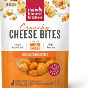 The Honest Kitchen Human Grade Dog Treats Cheese Bites: Cheddar Recipe, 2 oz Pouch