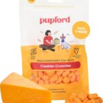 Pupford Cheese Crunchies, All-Natural, Healthy, Freeze Dried, Single-Ingredient Treat for Dogs & Puppies (Cheddar, 7.50 oz)