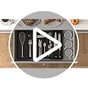 Lifewit Silverware Drawer Organizer, Expandable Utensil Tray for Kitchen, BPA Free Flatware and Cutlery Holder, Adjustable Plastic Storage for Spoons Forks Knives, 8.5-14 x 12", Black - Image 8